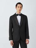 John Lewis Basket Weave Regular Fit Shawl Jacket, Black