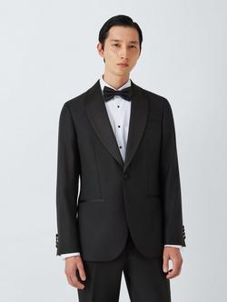 John Lewis Basket Weave Regular Fit Shawl Collar Dinner Jacket, Black, Black