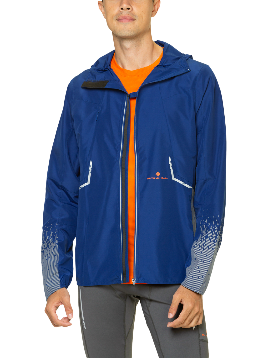 Product image 6 of 10, which shows Ronhill Men's Lightweight Reflective Jacket, Blue Ocean, S