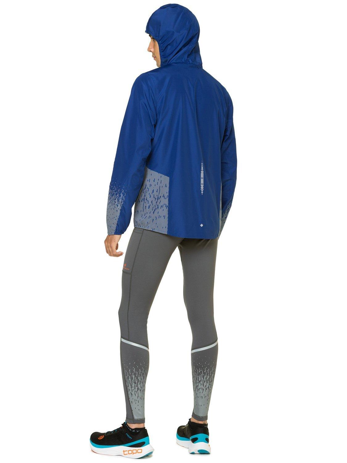 Product image 10 of 10, which shows Ronhill Men's Lightweight Reflective Jacket, Blue Ocean, S