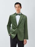 John Lewis Velvet Regular Fit Peak Lapel Blazer, Sea Foam