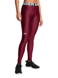 Under Armour HeatGear Baselayer Sports Leggings, Cardinal/White