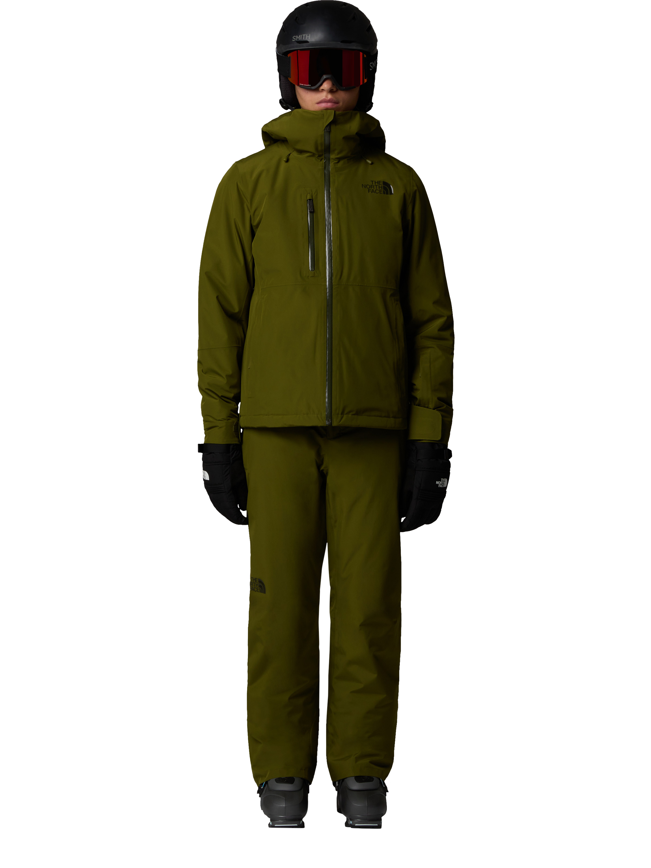 Product image 4 of 5, which shows The North Face Women's Descendit Waterproof & Windproof Ski Shell Jacket, Forest Olive, XL