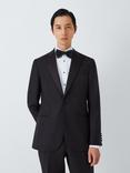 John Lewis Basketweave Regular Fit Peak Lapel Suit Jacket, Black