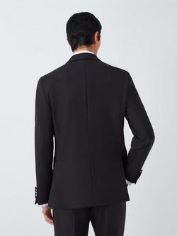 John Lewis Basket Weave Regular Fit Peak Lapel Suit Jacket - view 2, Black