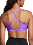 Under Armour Crossback Sports Bra, Lavish/White