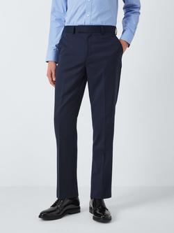 John Lewis Washable Wool Blend Regular Fit Suit Trousers, Navy