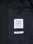 John Lewis Washable Regular Fit Notch Lapel Suit Jacket, Black, Charcoal