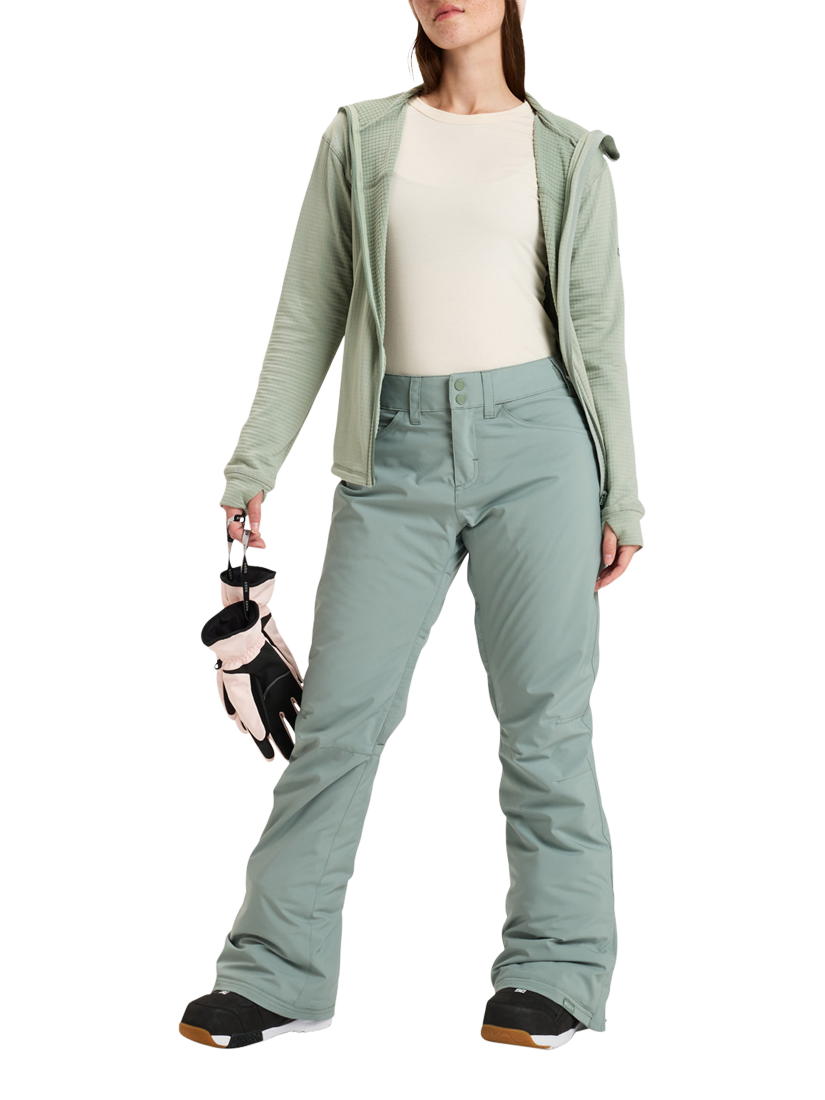 Product image 1 of 9, which shows Roxy Women's Backyard Ski Trousers, Lily Pad, S