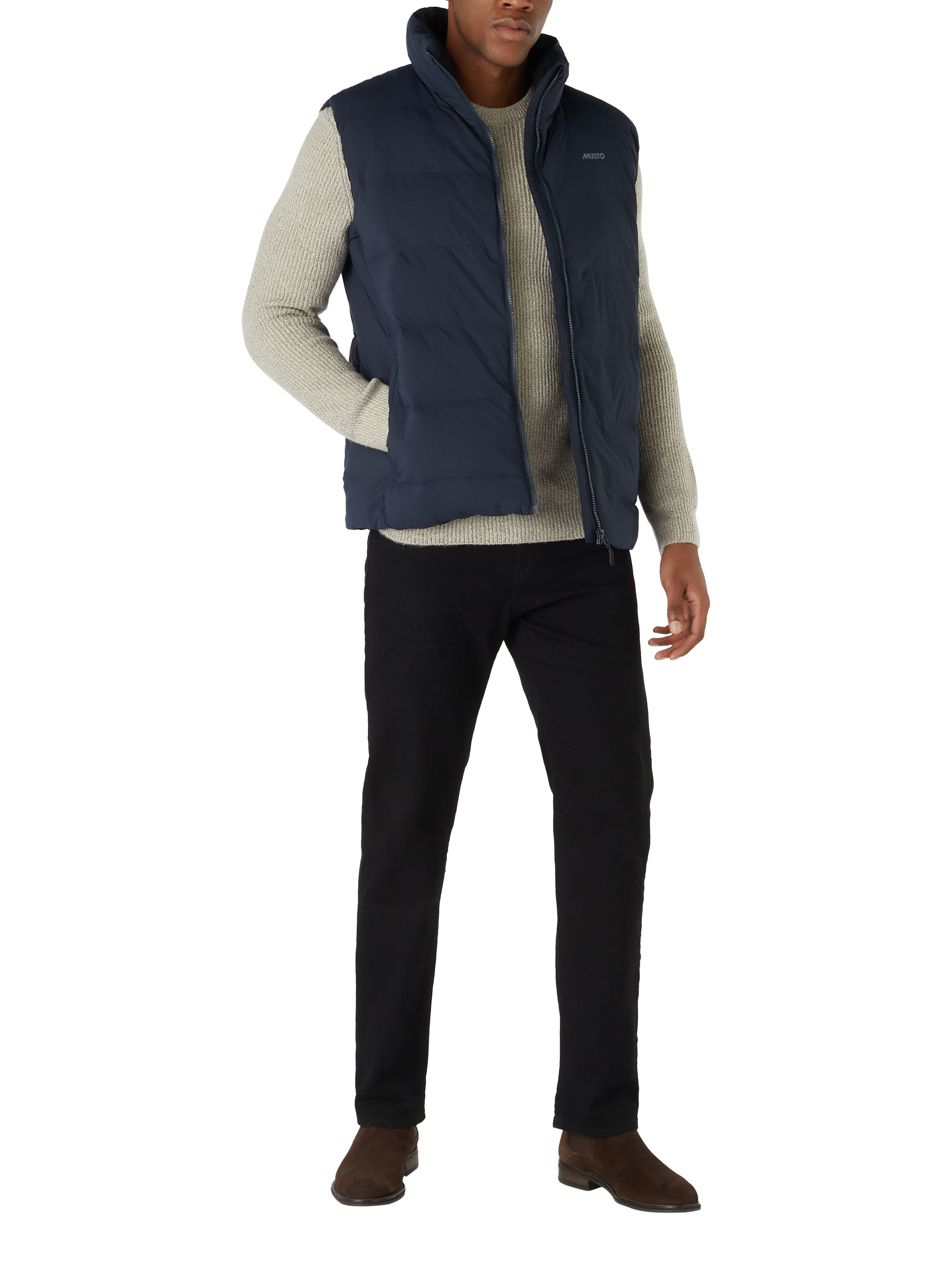 Musto Men's Active Puffer Vest, Navy