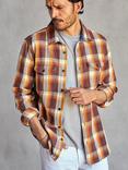 Outerknown Organic Cotton Regular Fit Check Shirt, Dark Roast Plaid