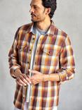 Outerknown Organic Cotton Regular Fit Check Shirt, Dark Roast Plaid