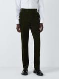 John Lewis Regular Fit Corduroy Suit Trousers, Forest Green