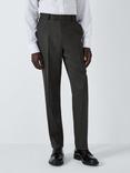 John Lewis Super 100's Birdseye Wool Regular Suit Trousers, Charcoal