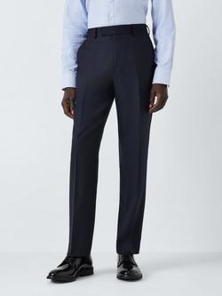 John Lewis Super 100's Birdseye Wool Regular Suit Trousers, Navy