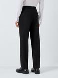 John Lewis Basketweave Regular Fit Trousers, Black