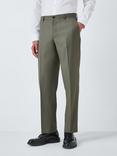 Kin Regular Fit Wool Blend Suit Trousers, Green Mid