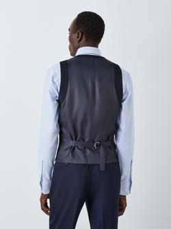 John Lewis Super 100's Birdseye Wool Suit Waistcoat - view 2, Navy