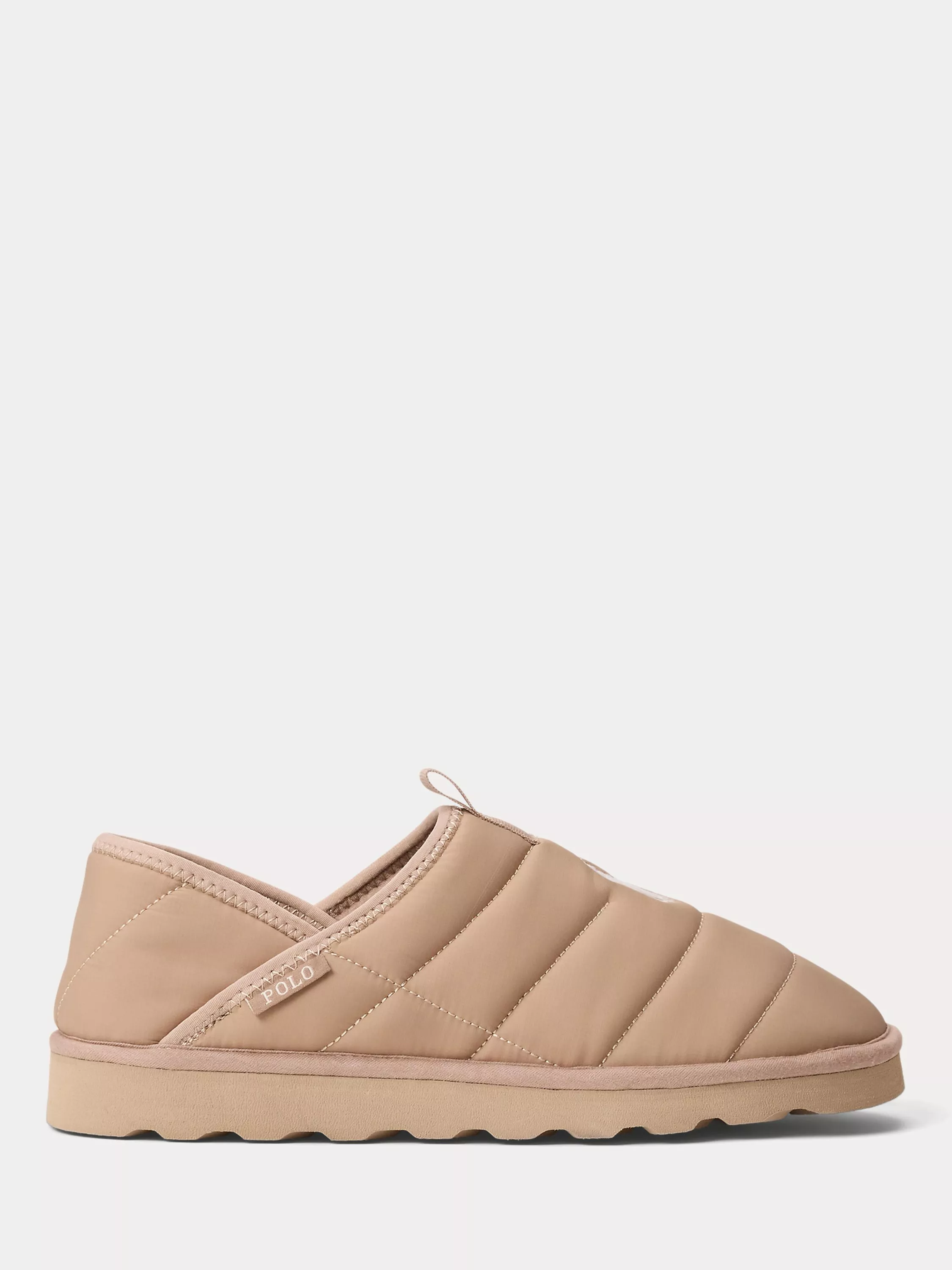 Ralph Lauren Everett Quilted Slippers Khaki Cream