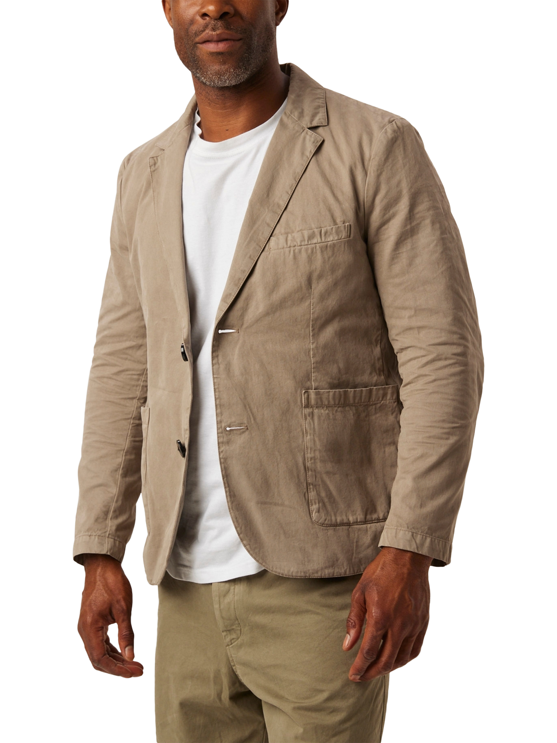 Product image 2 of 5, which shows Peregrine Belmont Deconstructed Cotton Blazer, Putty, S