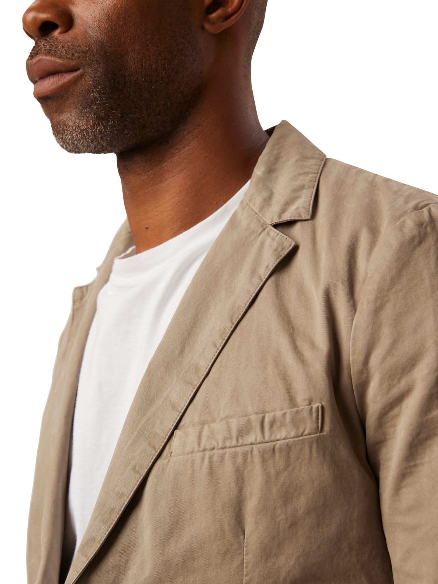 Product image 3 of 5, which shows Peregrine Belmont Deconstructed Cotton Blazer, Putty, S