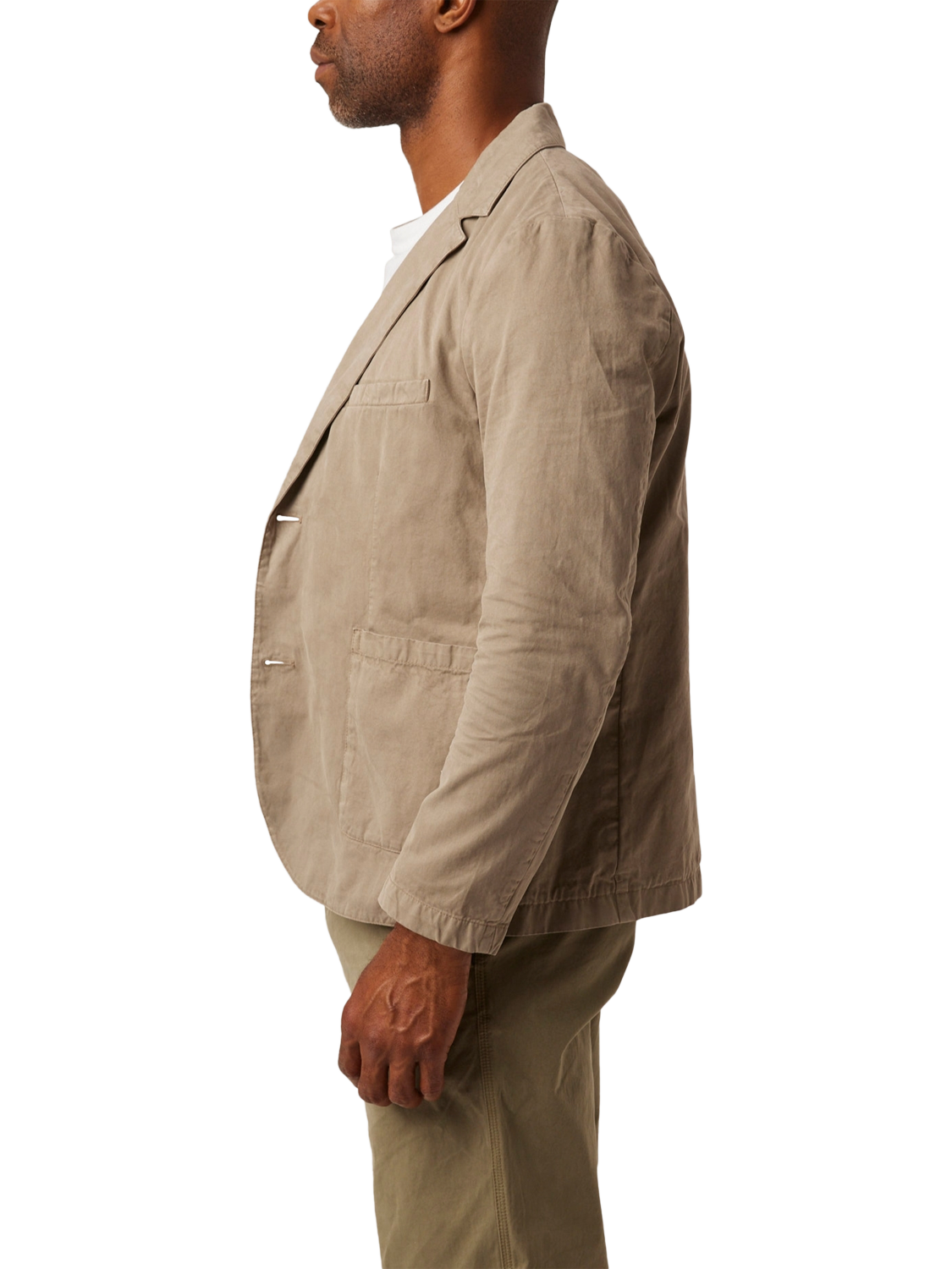 Product image 4 of 5, which shows Peregrine Belmont Deconstructed Cotton Blazer, Putty, S