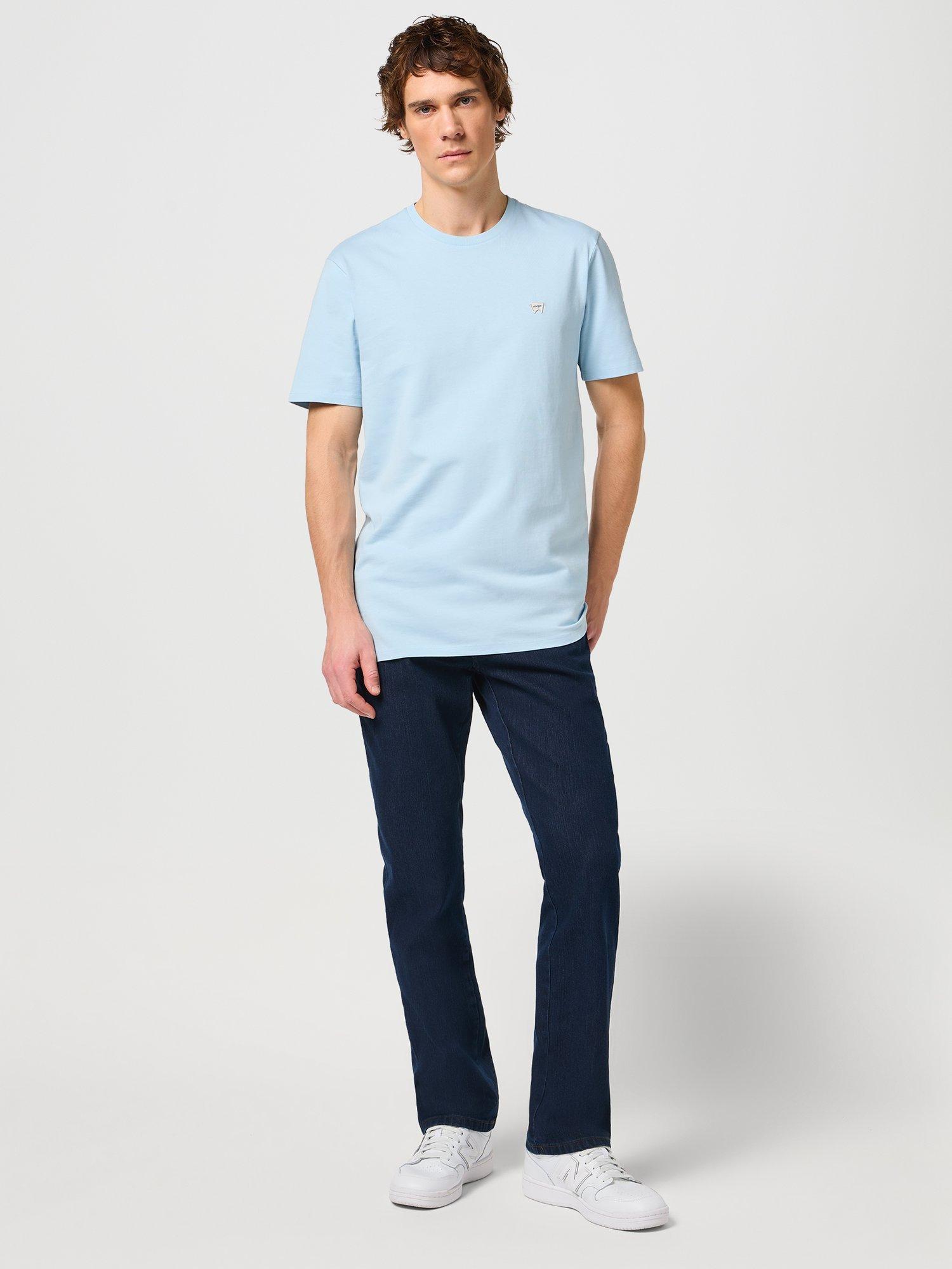 Product image 1 of 6, which shows Wrangler Texas Straight Leg Jeans, Blue Black, 30R