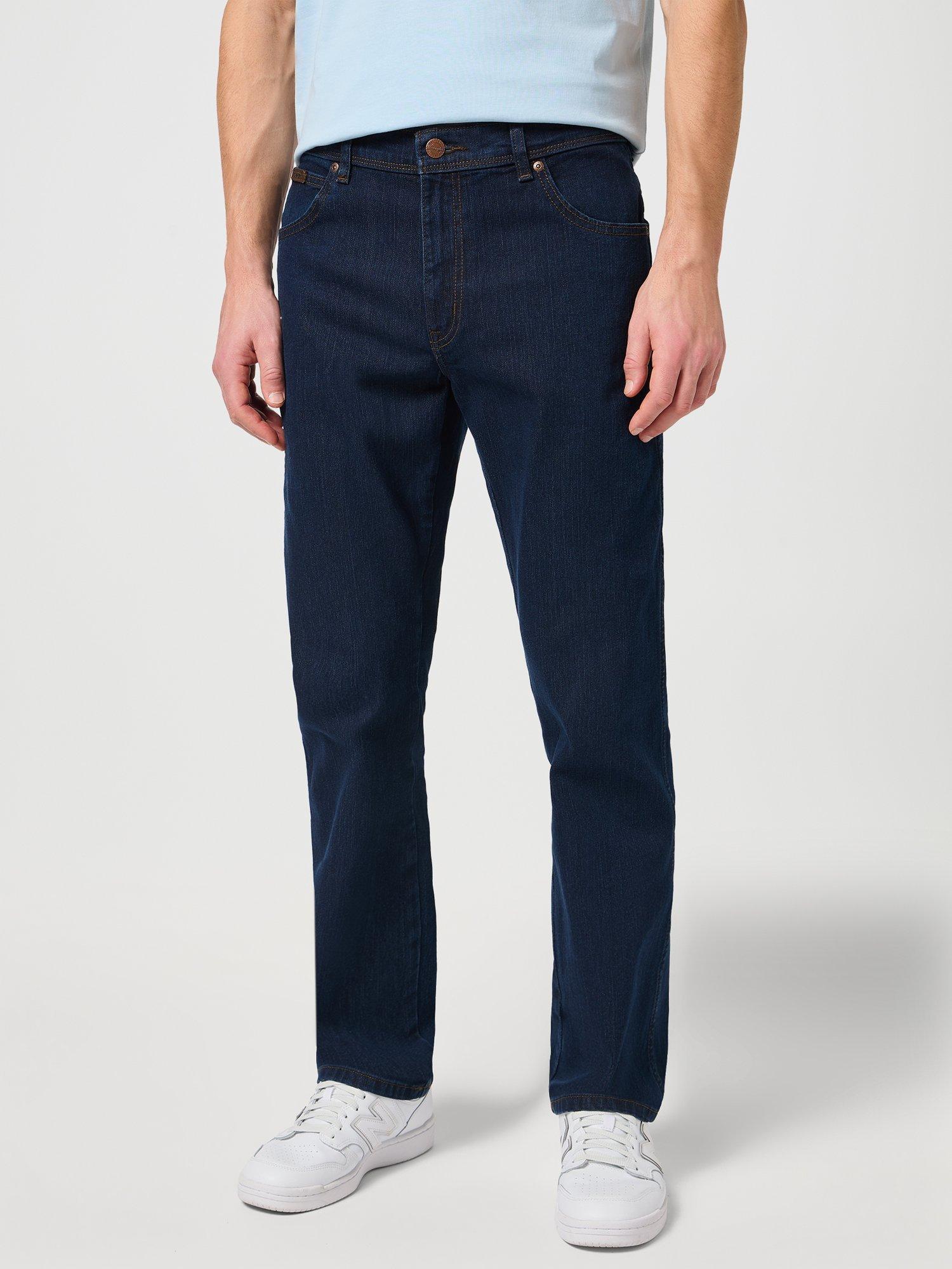 Product image 2 of 6, which shows Wrangler Texas Straight Leg Jeans, Blue Black, 30R