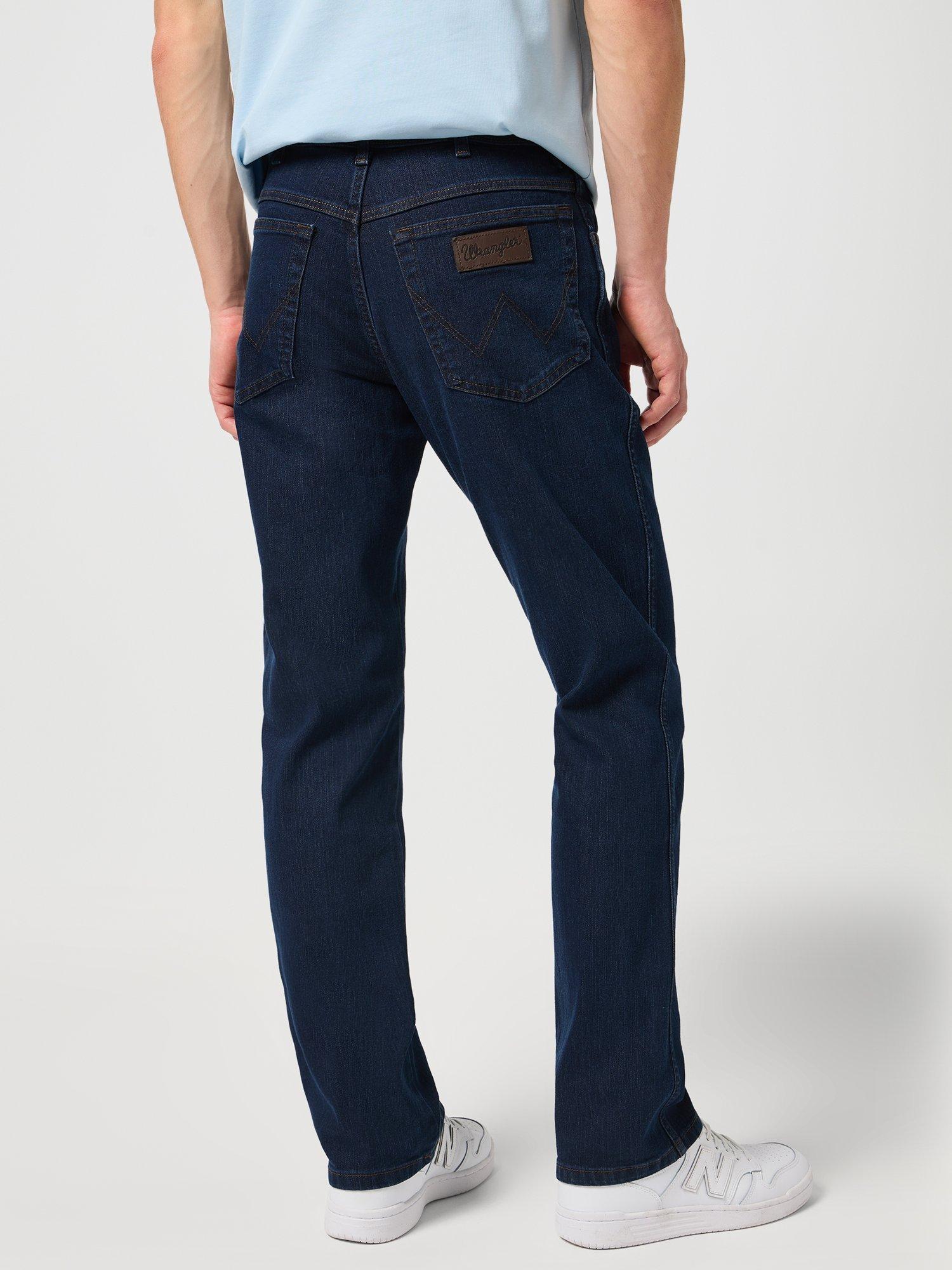 Product image 3 of 6, which shows Wrangler Texas Straight Leg Jeans, Blue Black, 30R