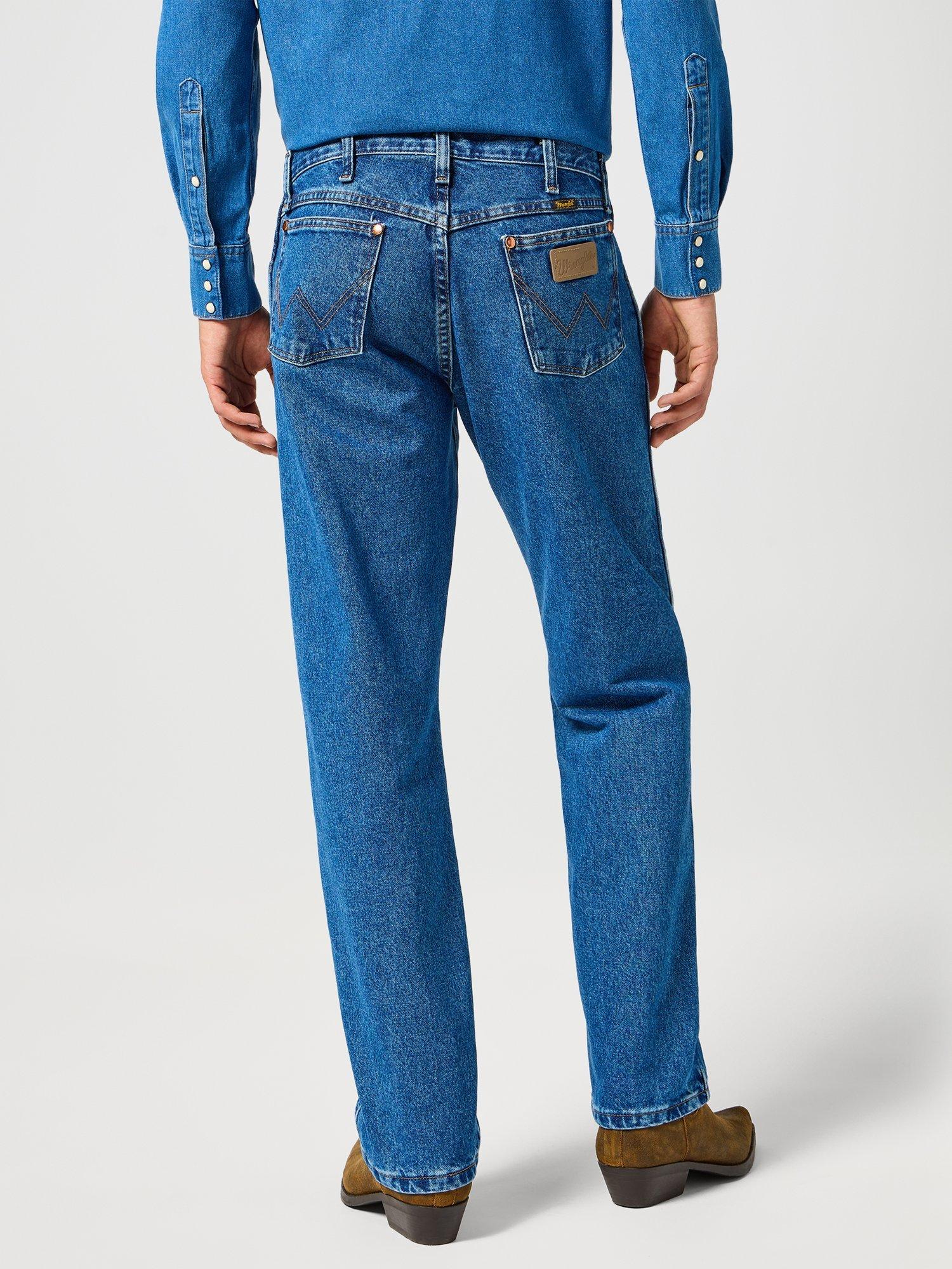Product image 3 of 6, which shows Wrangler 13MWZ Cowboy Cut Jeans, Stone Wash, 30R