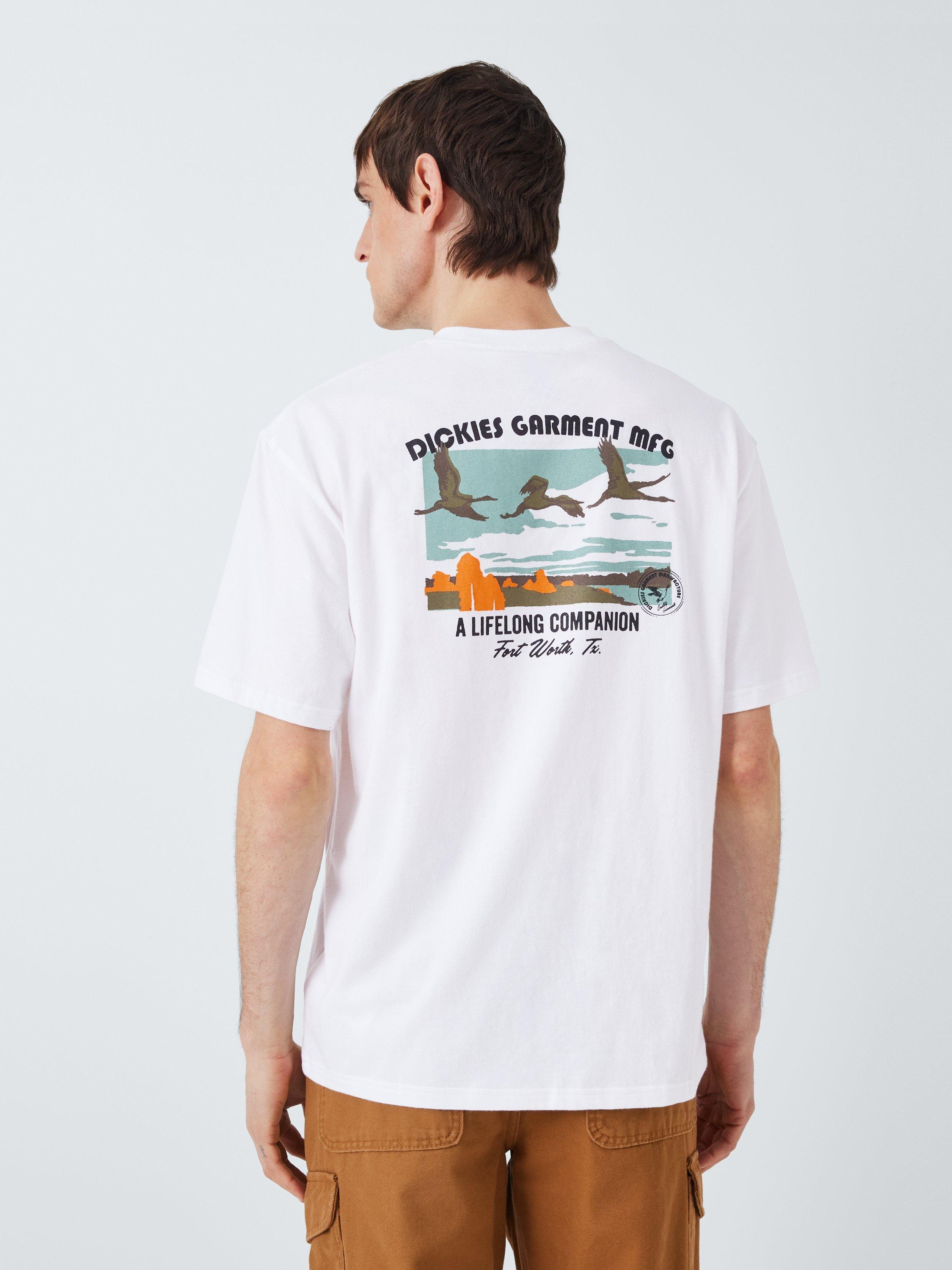 Product image 2 of 6, which shows Dickies Companion Cotton Regular Fit Short Sleeve Logo T-Shirt, White, S