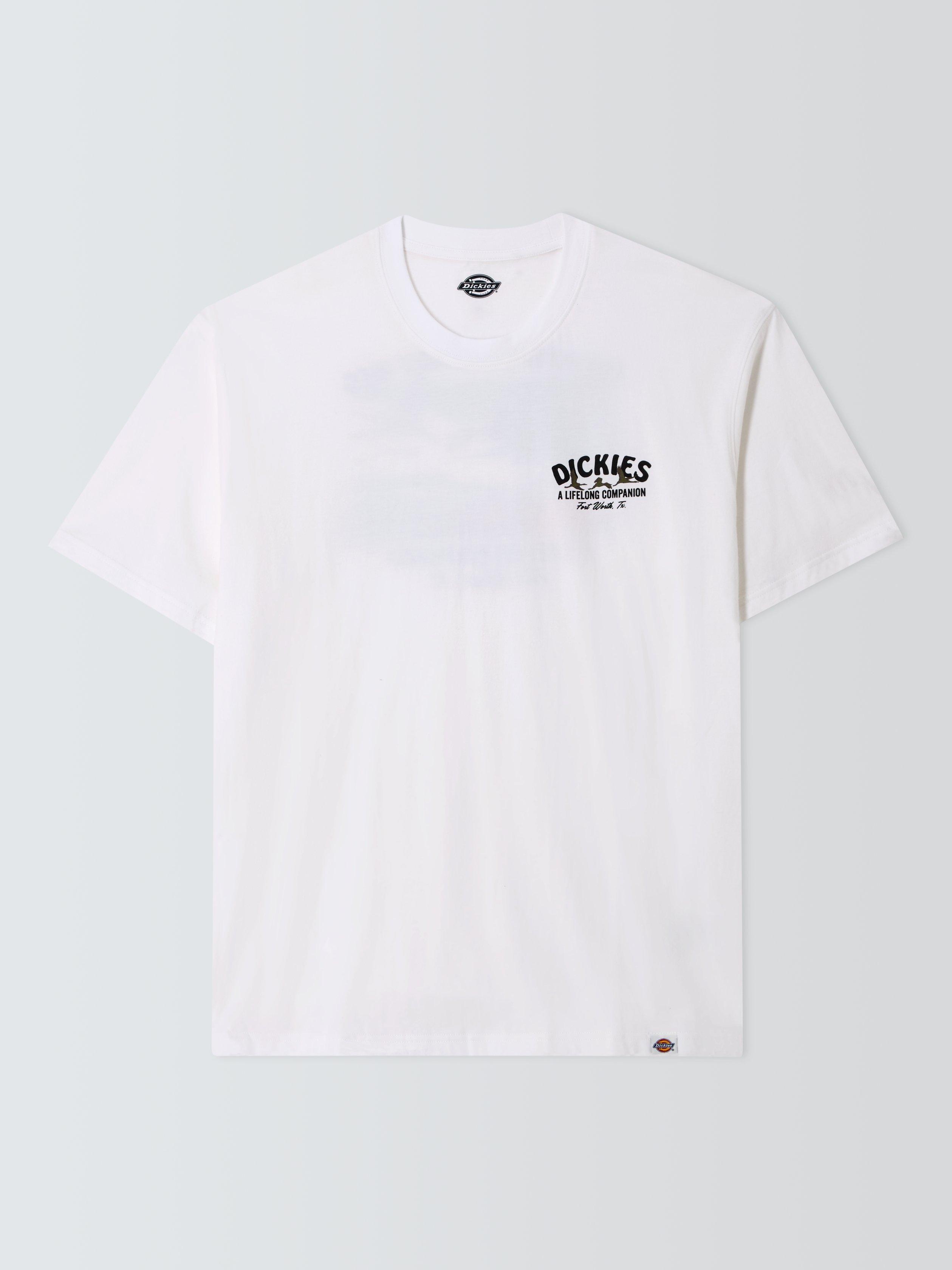 Product image 4 of 6, which shows Dickies Companion Cotton Regular Fit Short Sleeve Logo T-Shirt, White, S