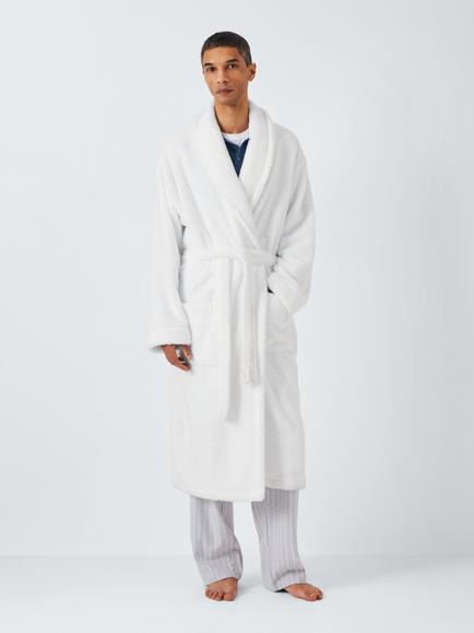 John Lewis Premium Snag-Resistant Towelling Robe, White