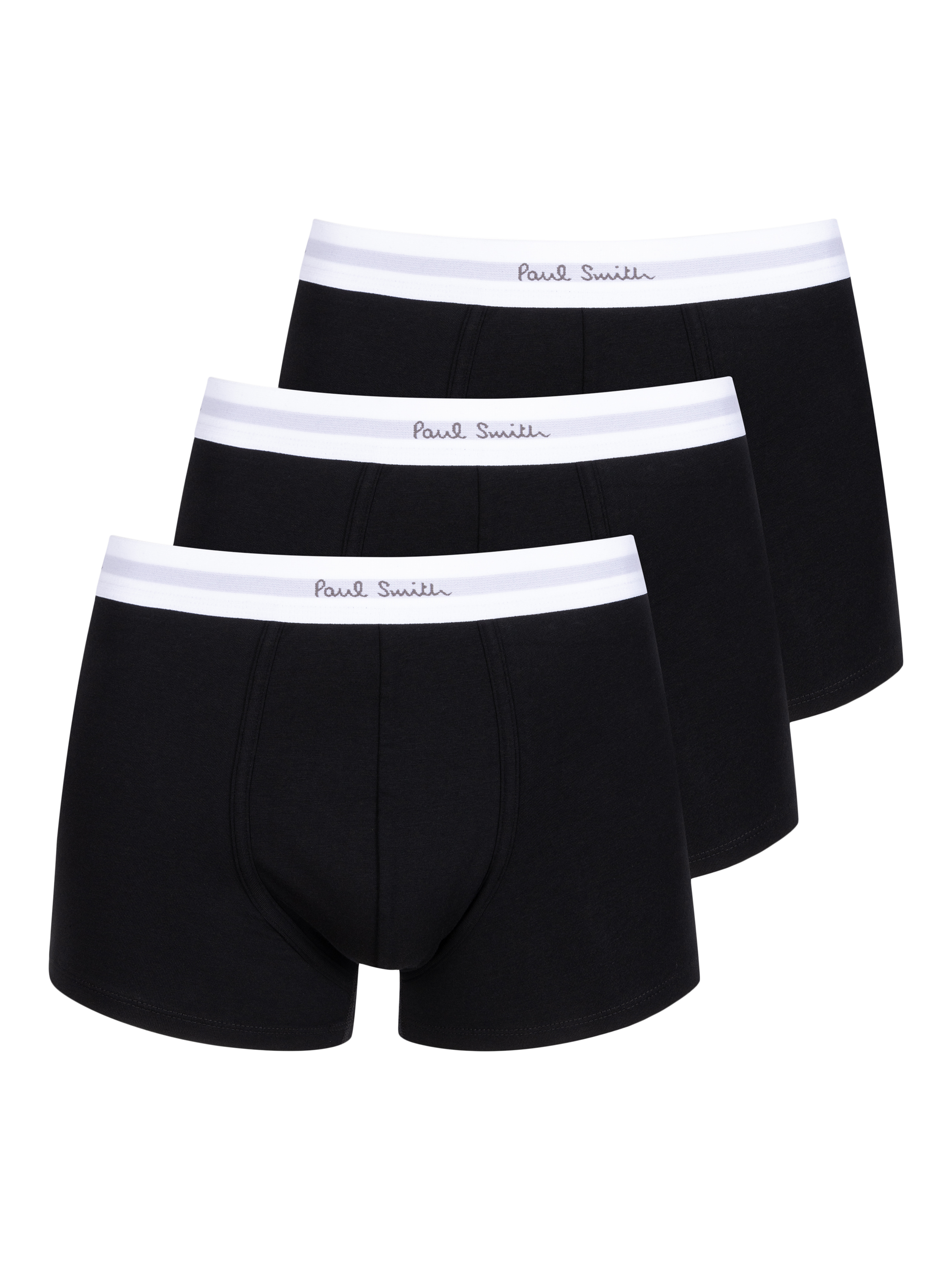 Paul Smith Plain Trunks Pack of 3 Black