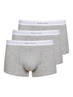Paul Smith Plain Trunks, Pack of 3, Grey, Grey
