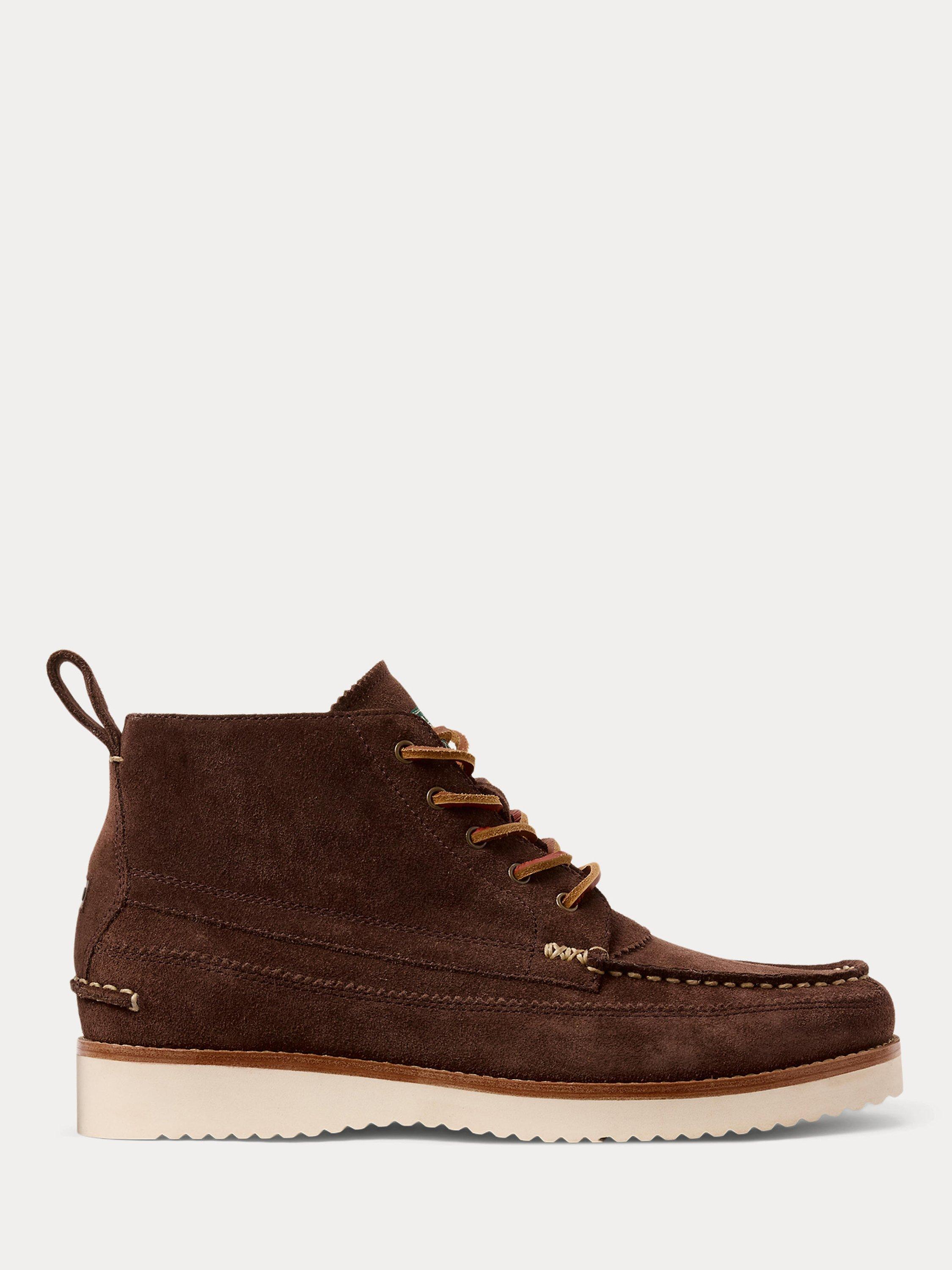 Ralph Lauren Ranger Suede Work Boots Dark Brown