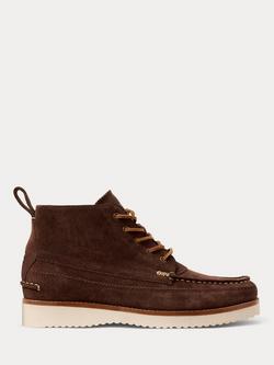 Polo Ralph Lauren Ranger Suede Work Boots, Dark Brown, Dark Brown