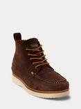 Ralph Lauren Ranger Suede Work Boots, Dark Brown