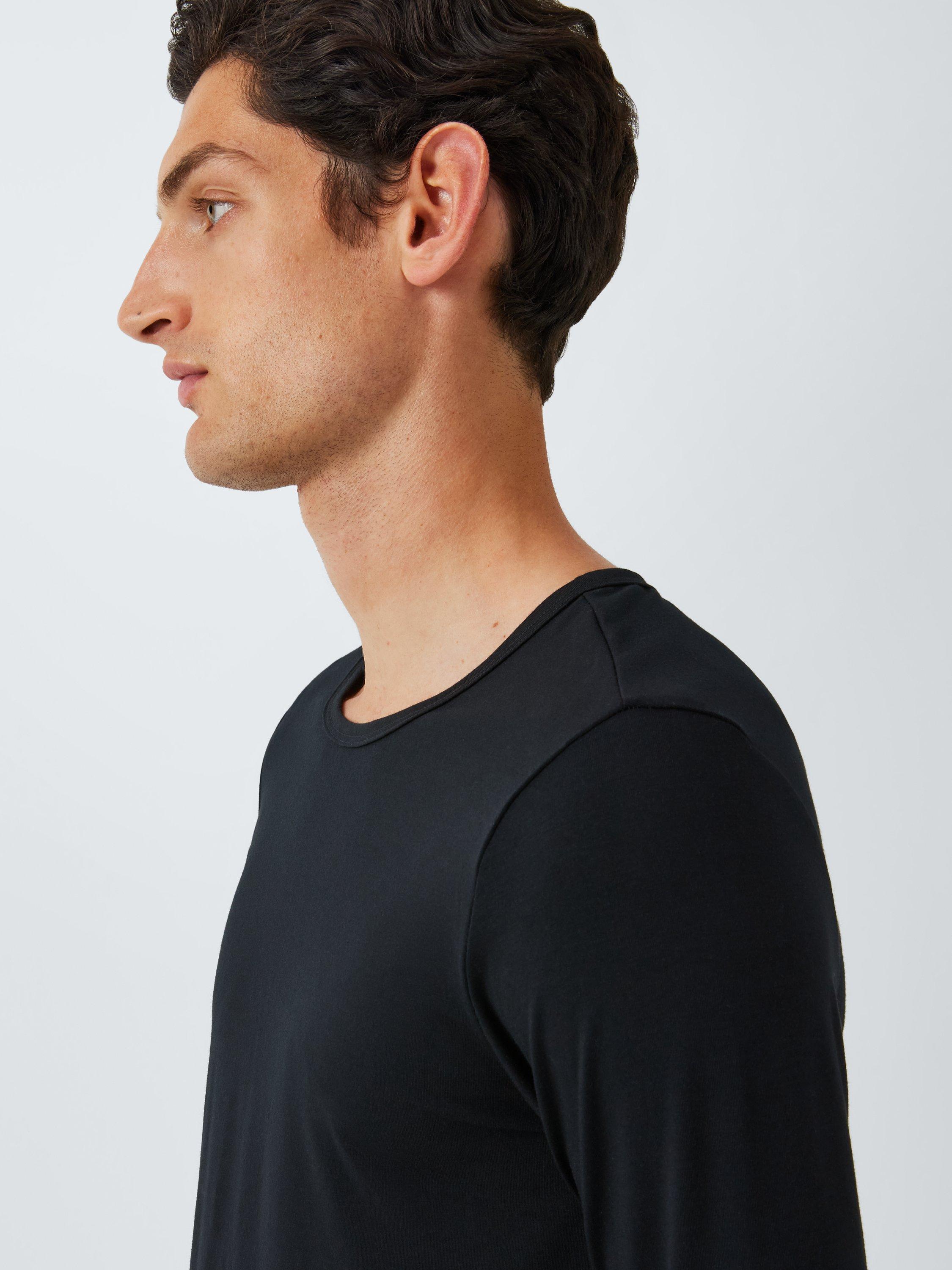 Product image 6 of 6, which shows John Lewis Thermal Long Sleeve Lounge Top, Black, M