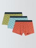 John Lewis Organic Cotton Bird Print Trunks, Pack of 3, Multi
