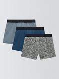 John Lewis Stripe Plain & Leaf Pattern Boxers, Pack of 3, Multi