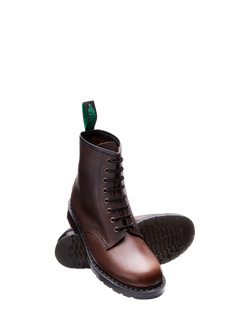 Solovair 8 Eye Leather Derby Boots, Gaucho - view 2, Gaucho