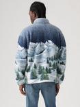 Levi's Jacquard Sherpa Full Zip Sweater, Niagara Mist