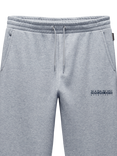 Napapijri Box Logo Cotton Blend Joggers, Grey Melange