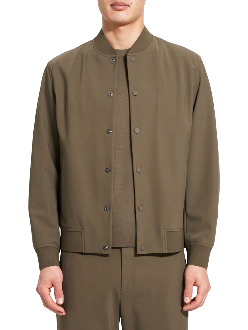 Product image 1 of 2, which shows Theory Murphy Bomber Jacket, Khaki Green, S