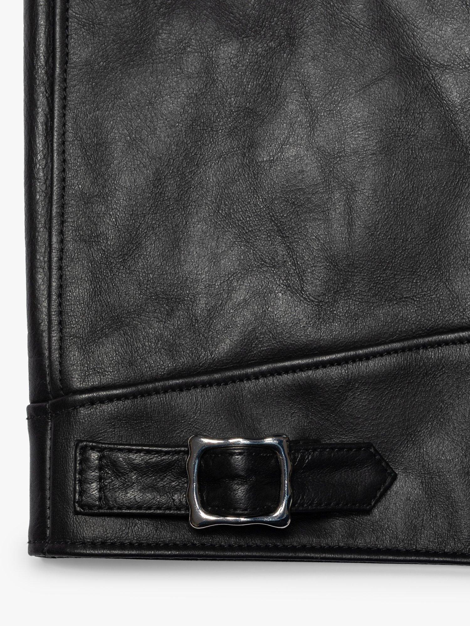 Product image 5 of 6, which shows Nudie Jeans Eddy Rider Leather Jacket, Black, M