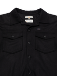 Nudie Jeans Vincent Solid Board Wool Blend Overshirt, Black