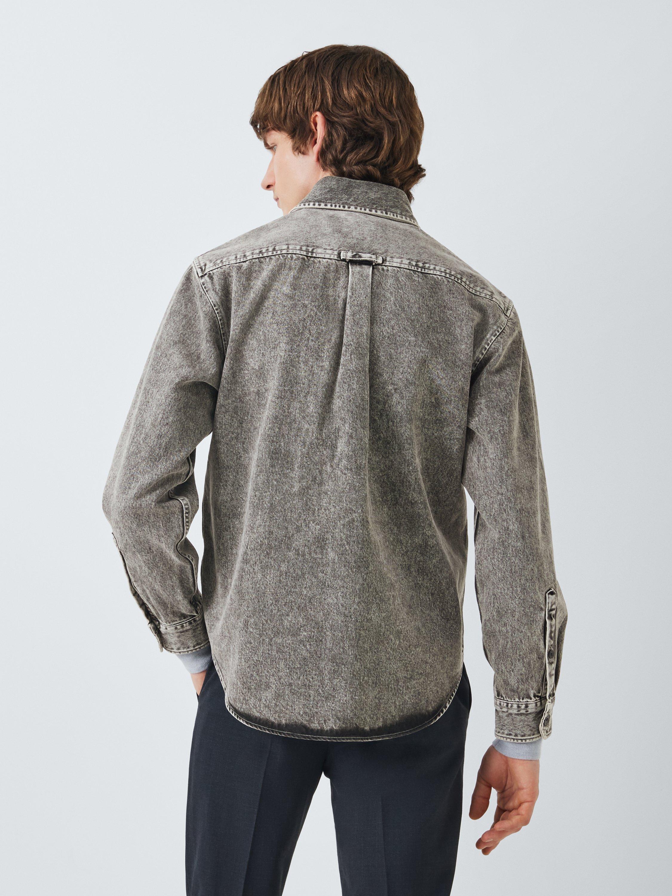 Product image 2 of 6, which shows Kin Washed Denim Shirt, Grey, S