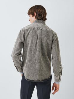 Kin Washed Denim Shirt, Grey - view 2, Grey