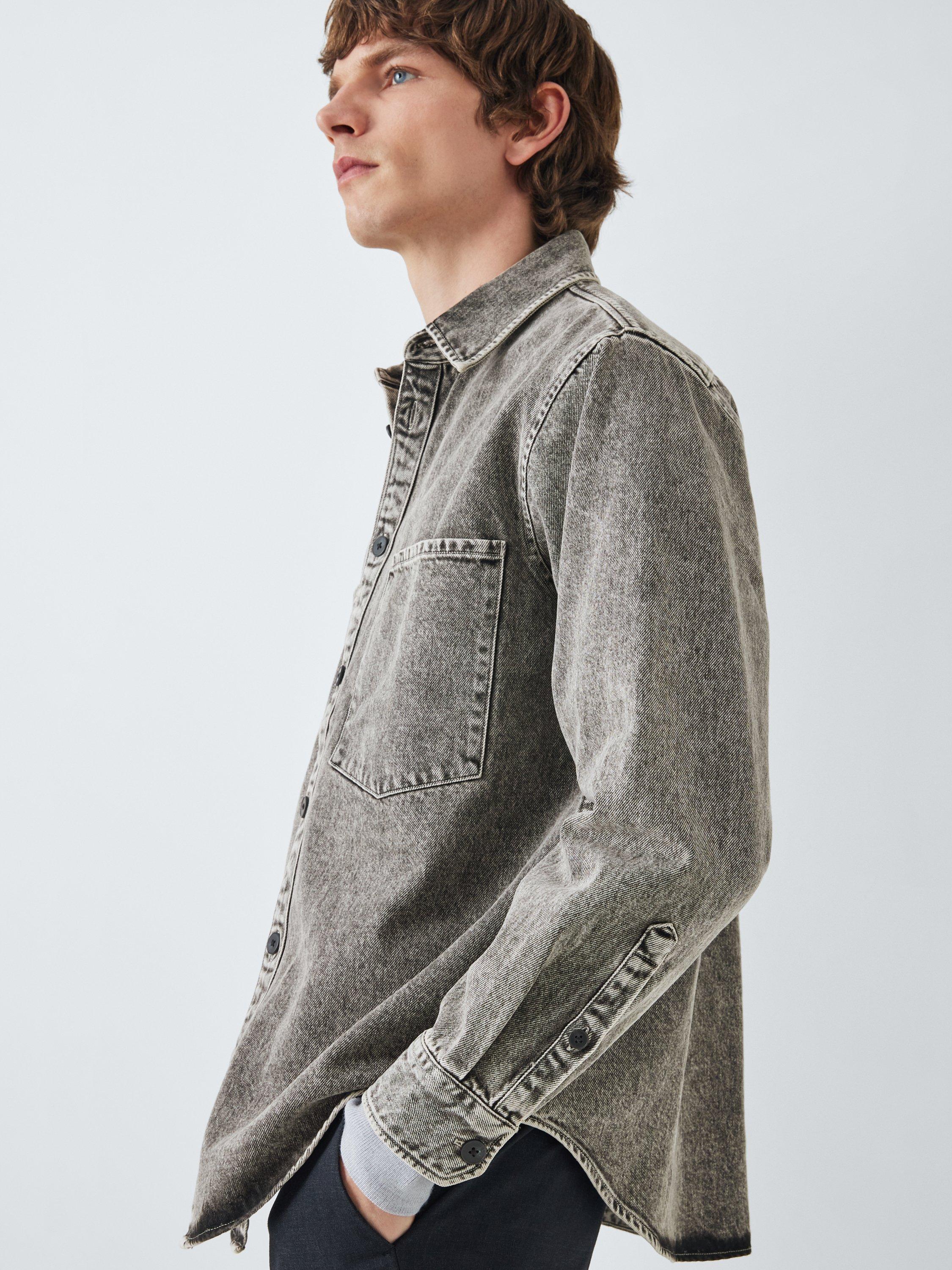 Product image 6 of 6, which shows Kin Washed Denim Shirt, Grey, S